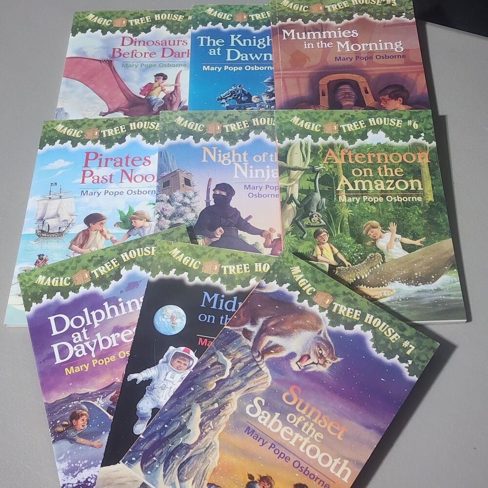 LOT of 9 Magic Tree House Books RESEARCH GUIDE  by Mary Pope Osborne  Paperback
